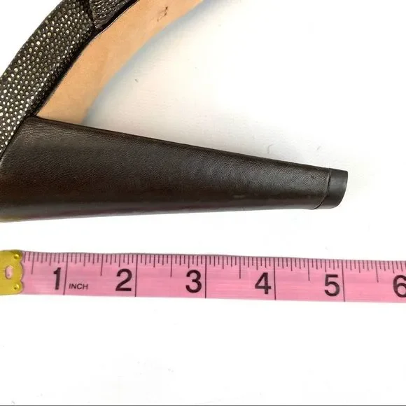 COLE HAAN / NIKE AIR Gold Leather Slide Sandals -7 - Picture 11 of 15